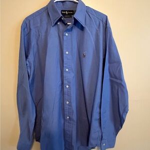 Ralph Lauren Men's Casual Blue Button Down Shirt